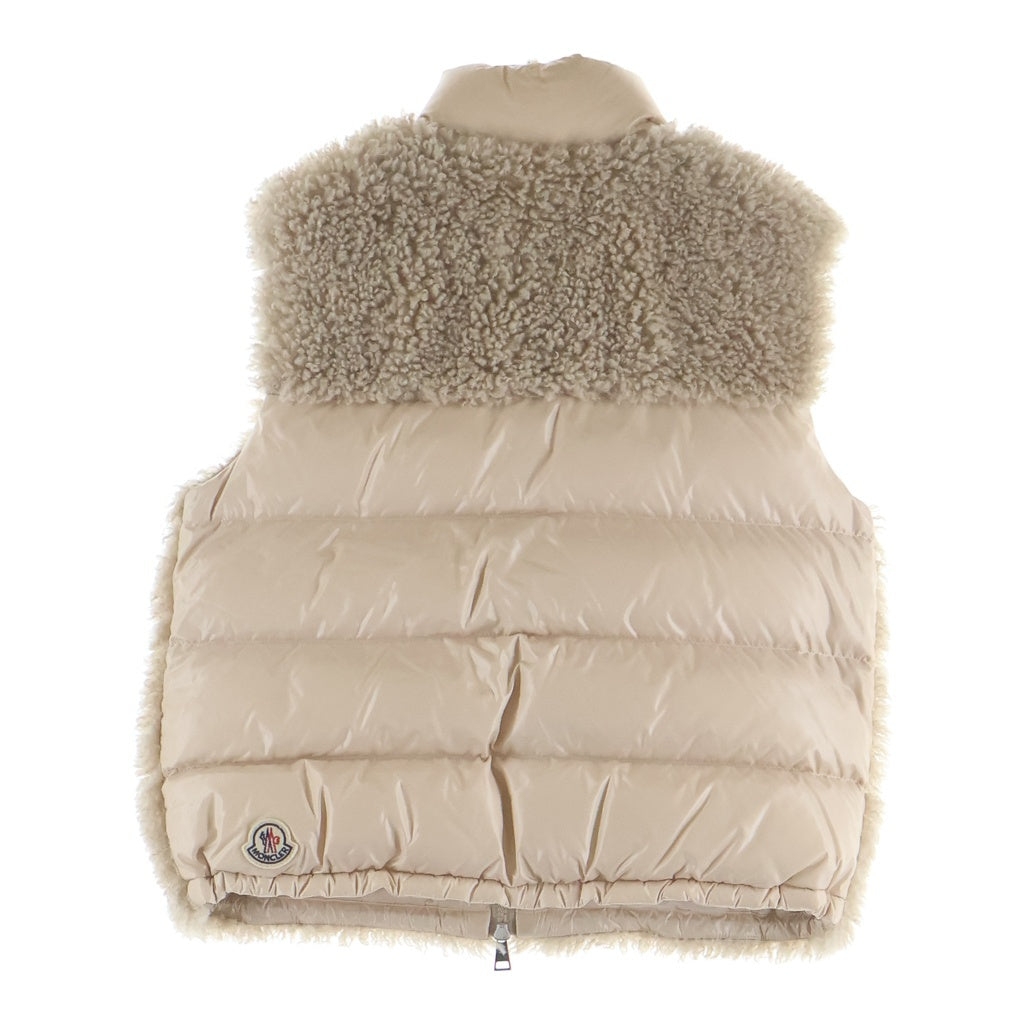 MONCLER(モンクレール) 25AW PLANEZE ボア切り替え ダウンベスト ベージュ K20931A00089 89B0G レディース