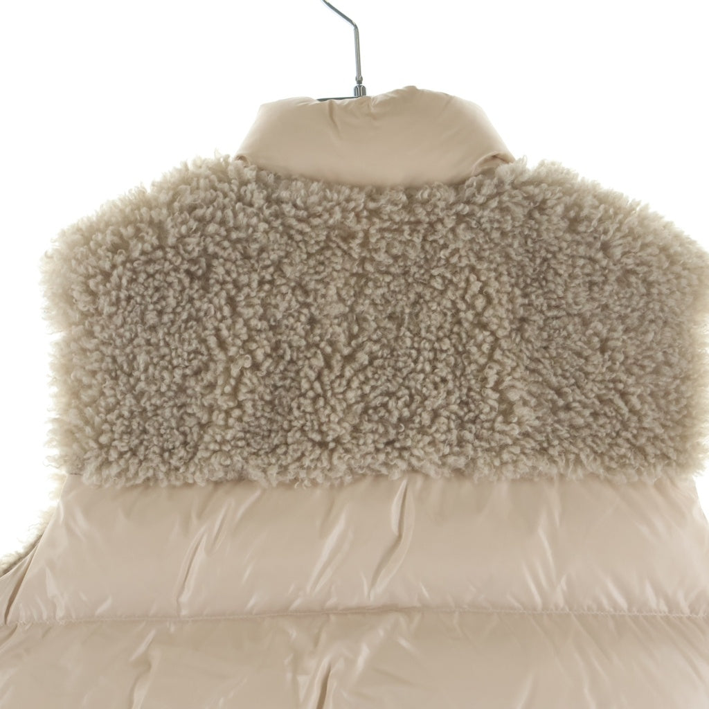 MONCLER(モンクレール) 25AW PLANEZE ボア切り替え ダウンベスト ベージュ K20931A00089 89B0G レディース