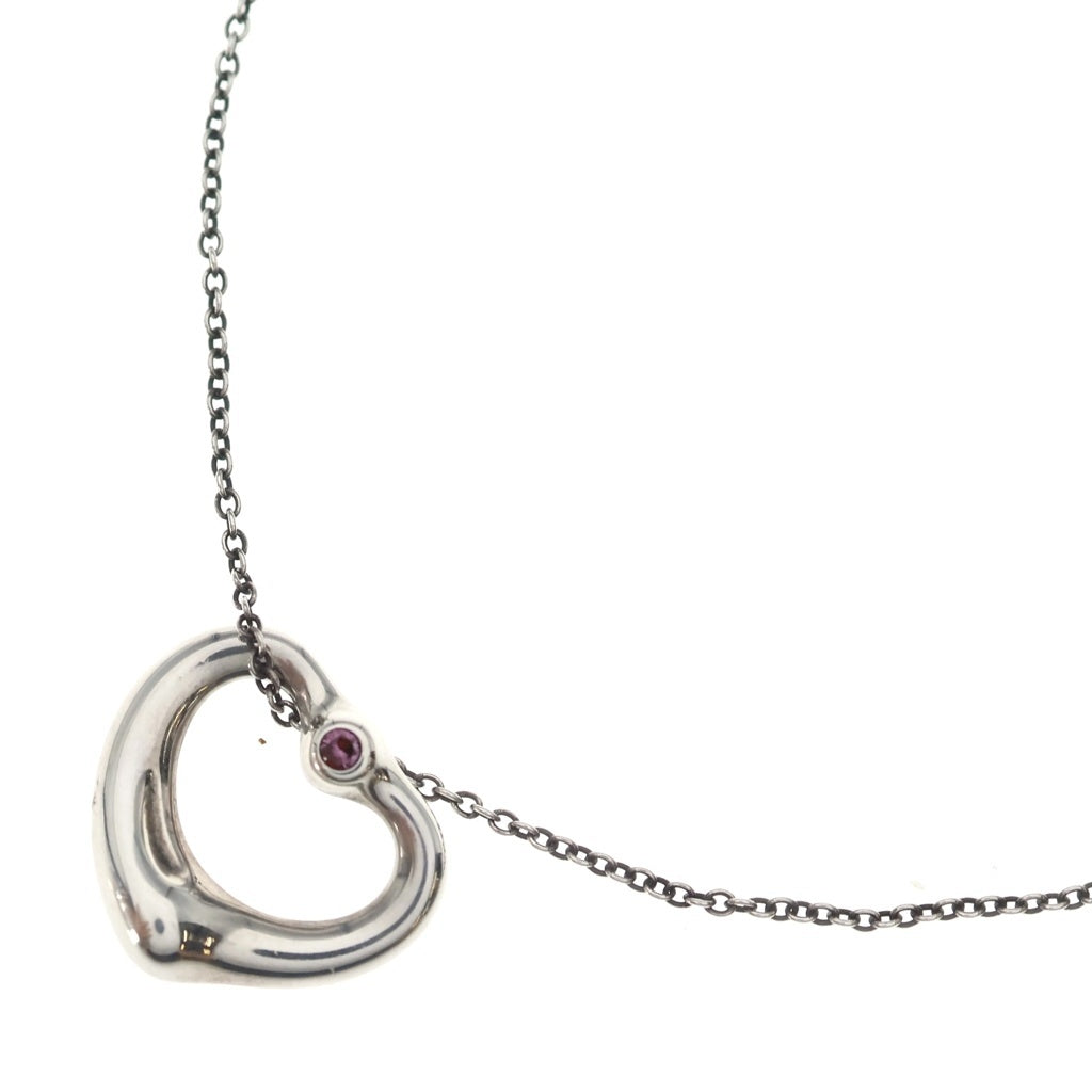 TIFFANY & Co.(ティファニー) オープンハート ピンクサファイア ネックレス SV925 レディース
