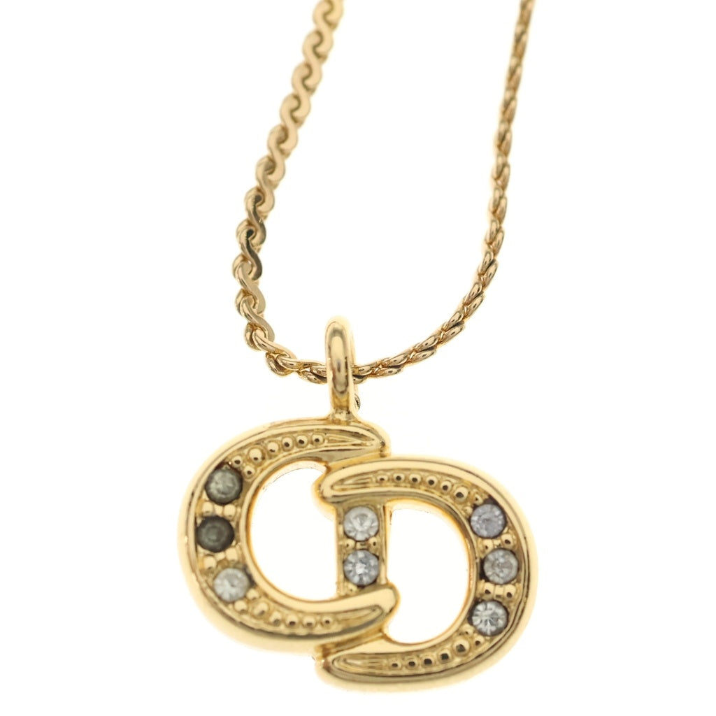 Christian Dior(クリスチャンディオール) CDロゴ ネックレス ゴールド GP レディース