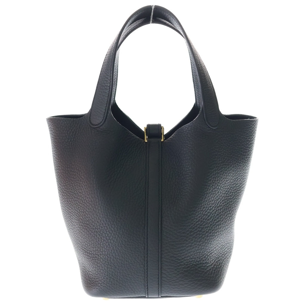 HERMES(エルメス) ピコタンロックPM トリヨンクレマンス レザー ハンドバッグ ゴールド金具 ブラック K刻印 レディース