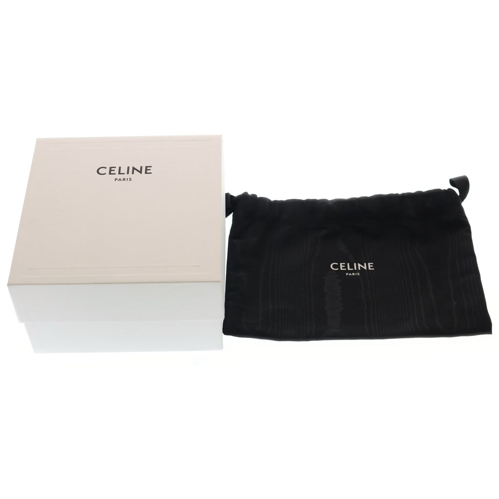 CELINE(セリーヌ) トリオンフ PVC レザー チェーンクラッチバッグ ゴールド金具 ブラウン 10E382 レディース