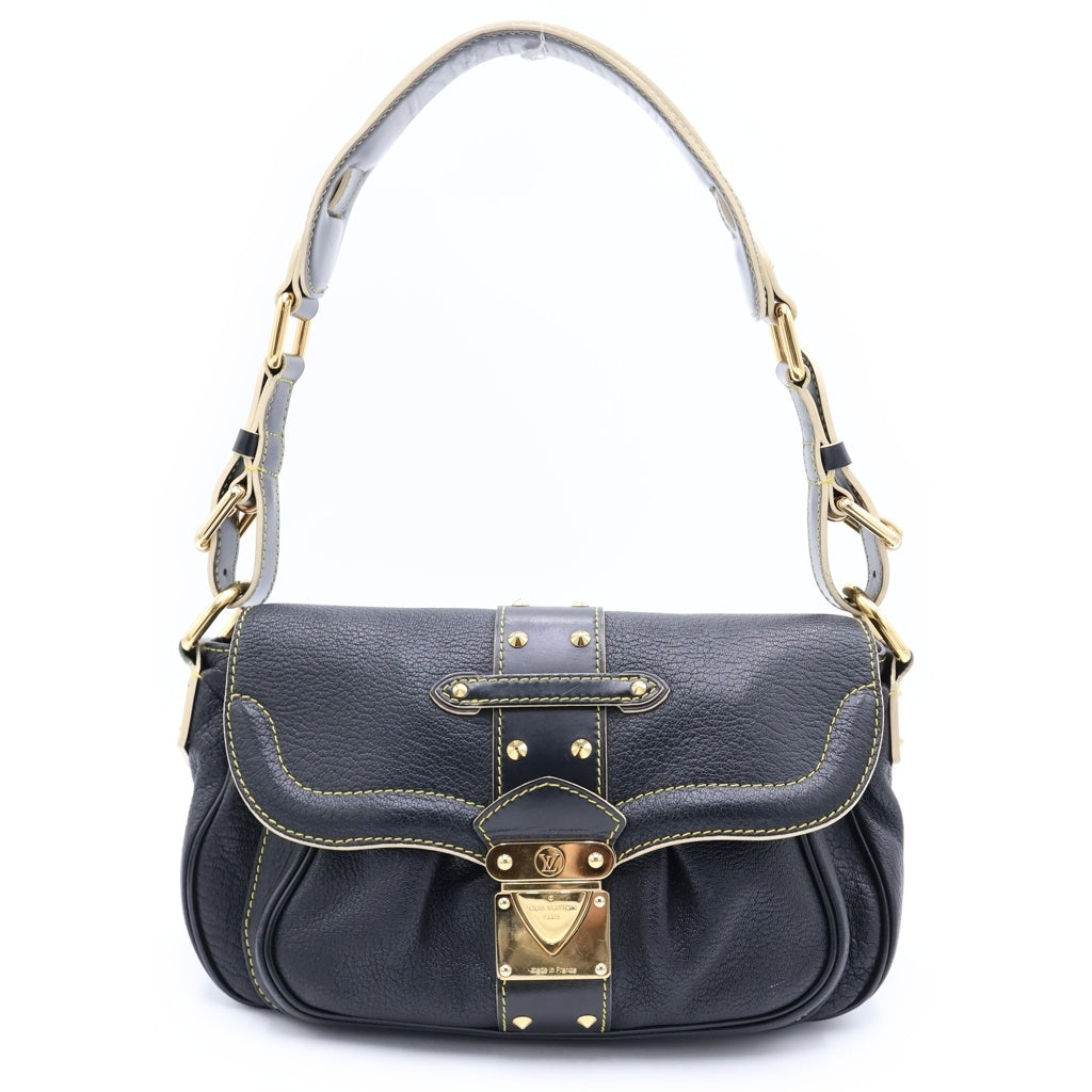 LOUIS VUITTON(ルイヴィトン) スハリ コンフィダン スタッズ ショルダーバッグ ブラック レザー M91784 ゴールド金具 レディース