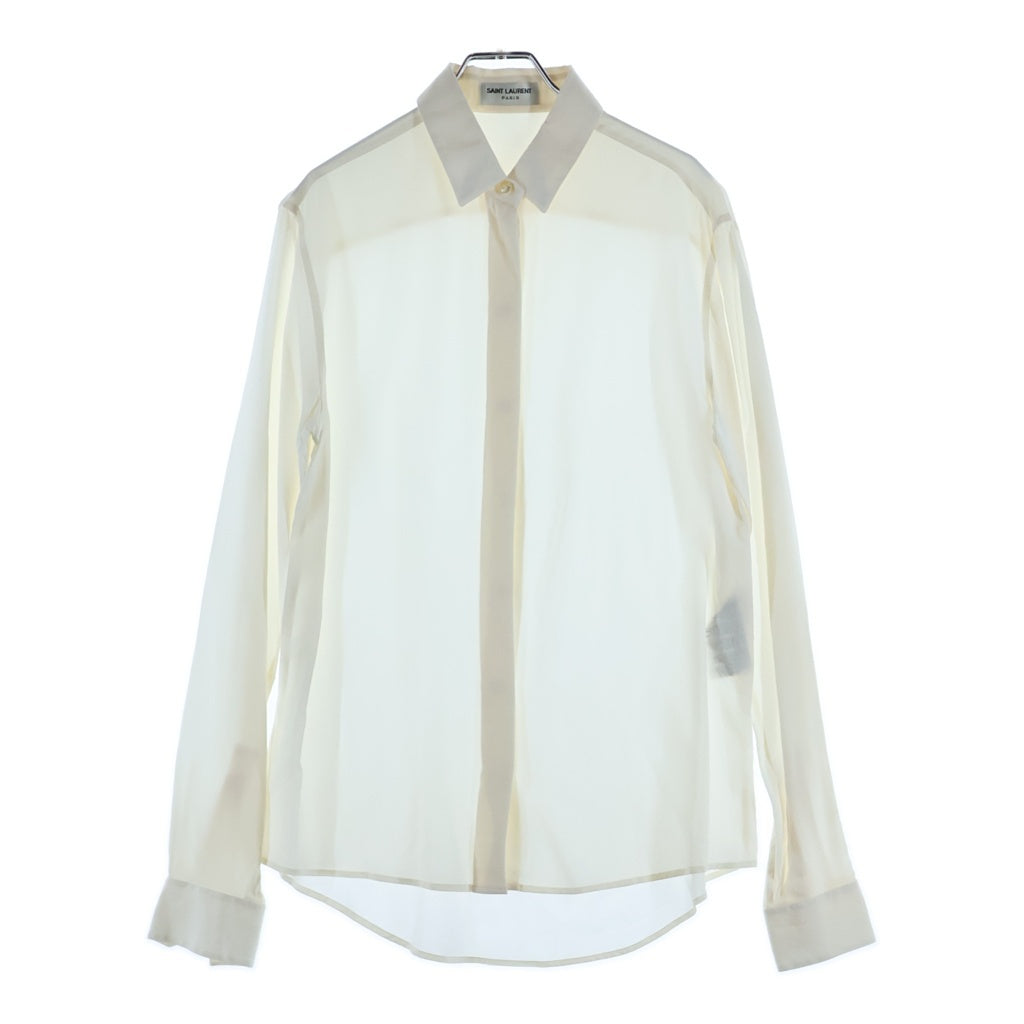 YVES SAINT LAURENT(イヴサンローラン) シルクシャツ アイボリー #36 レディース