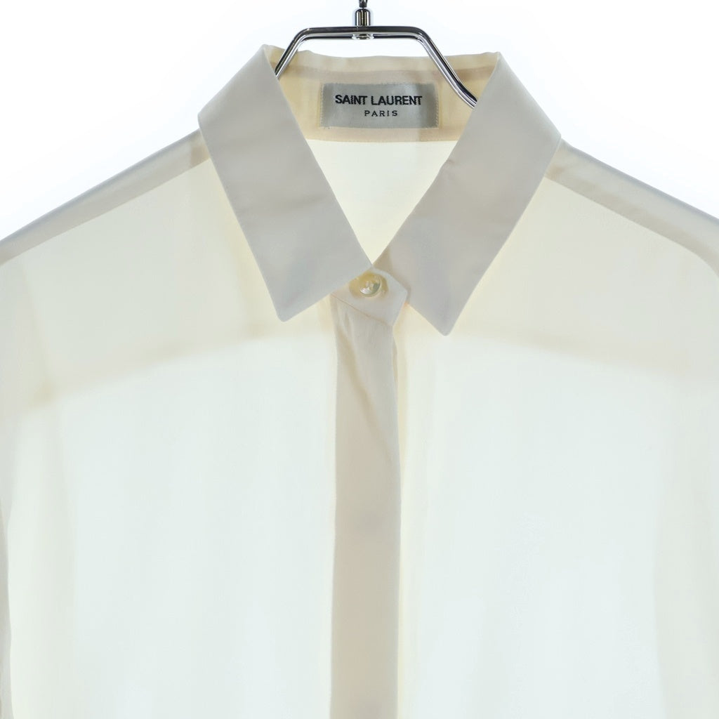 YVES SAINT LAURENT(イヴサンローラン) シルクシャツ アイボリー #36 レディース