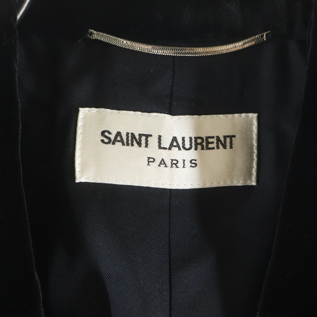 YVES SAINT LAURENT(イヴサンローラン) ツイードテーラードジャケット ブラック×アイボリー #44 レディース