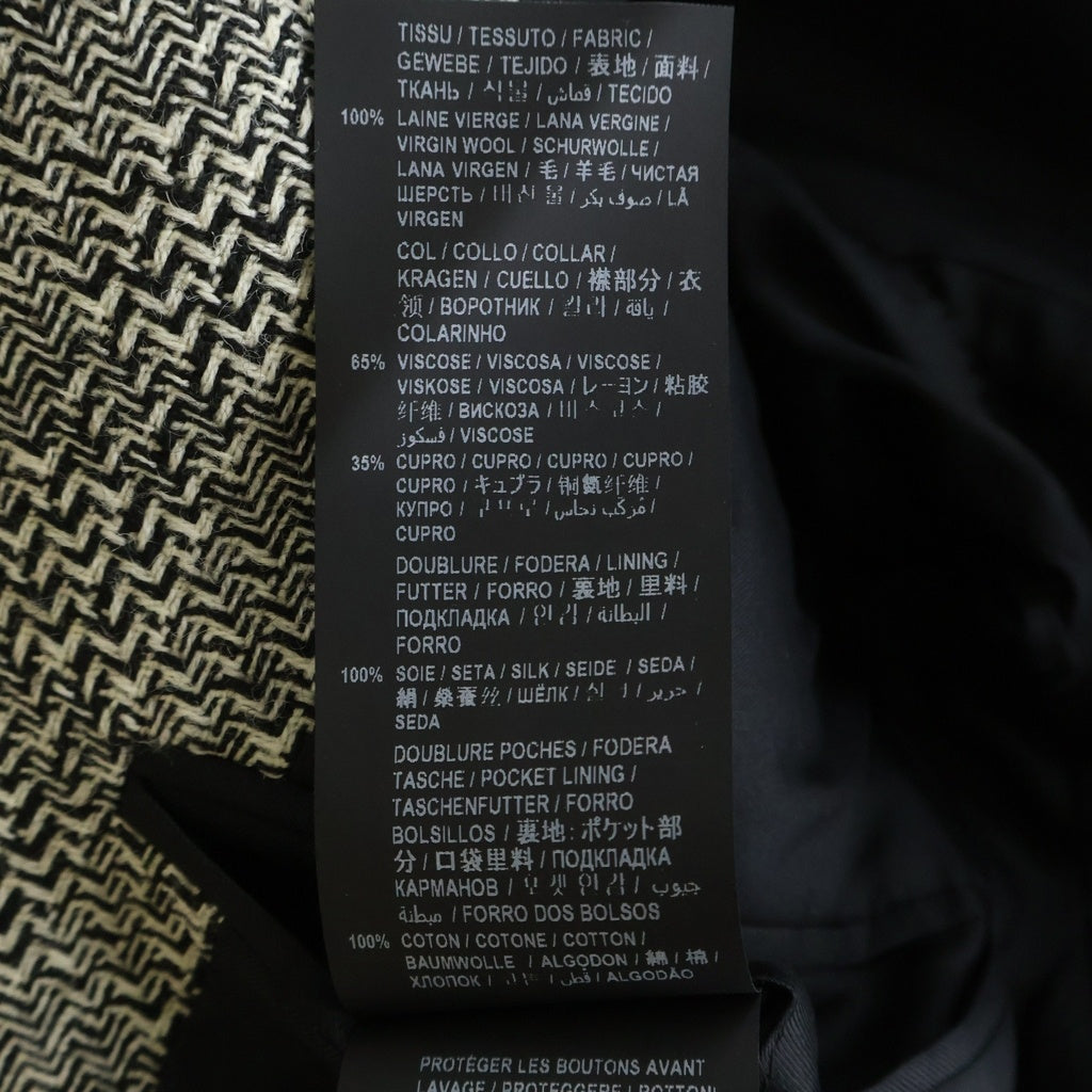 YVES SAINT LAURENT(イヴサンローラン) ツイードテーラードジャケット ブラック×アイボリー #44 レディース