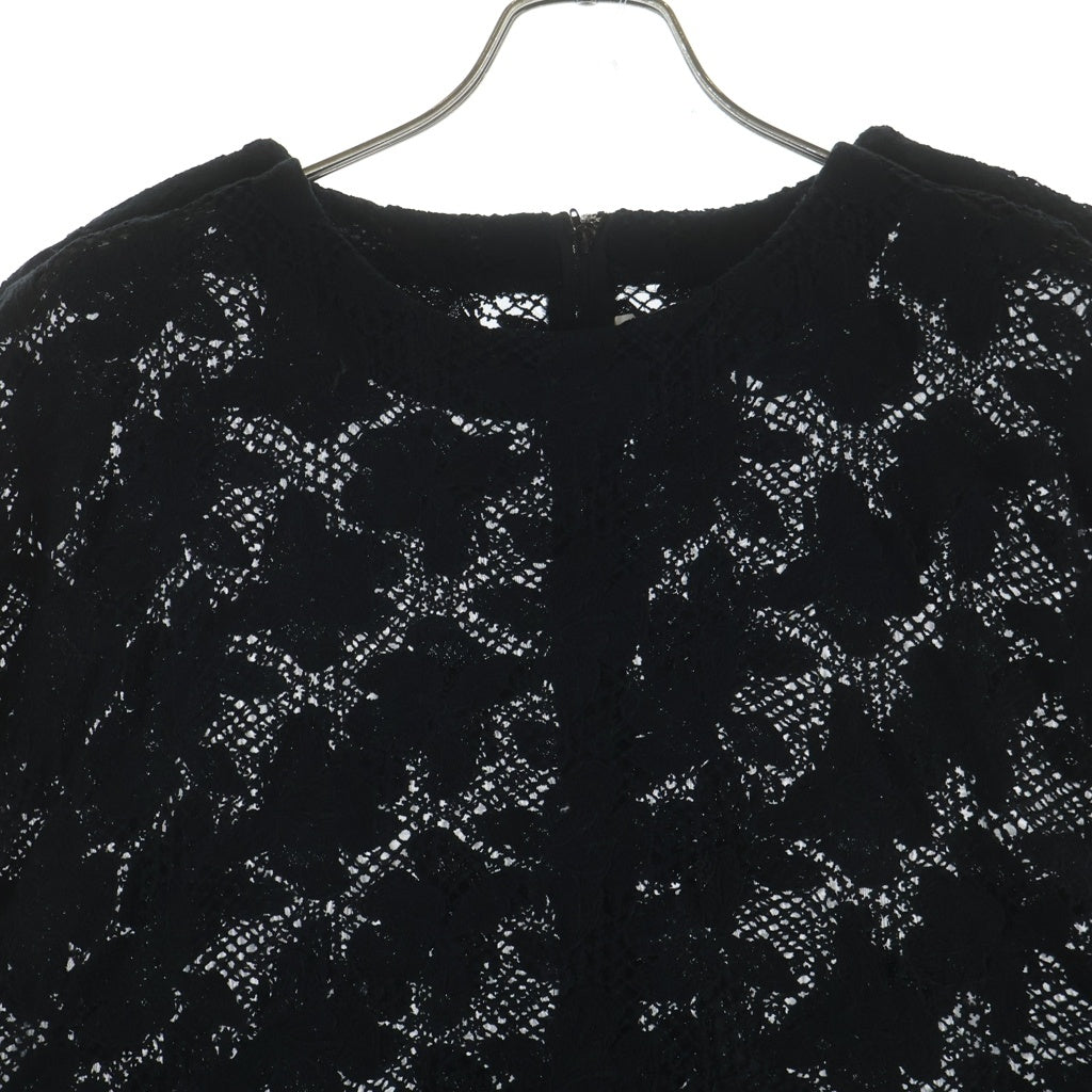COMME des GARCONS(コムデギャルソン) メッシュ レース切り替え ノースリーブ ワンピース ブラック レディース