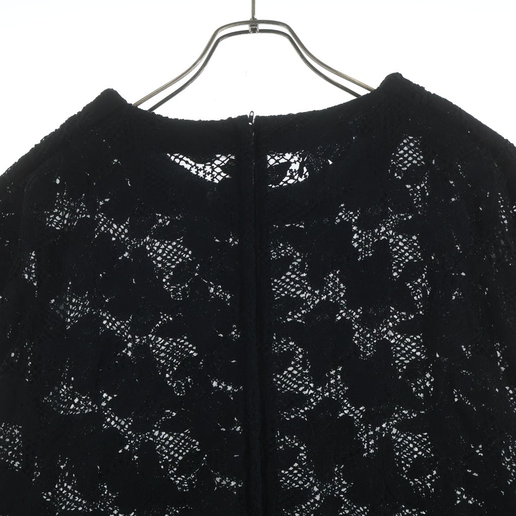 COMME des GARCONS(コムデギャルソン) メッシュ レース切り替え ノースリーブ ワンピース ブラック レディース