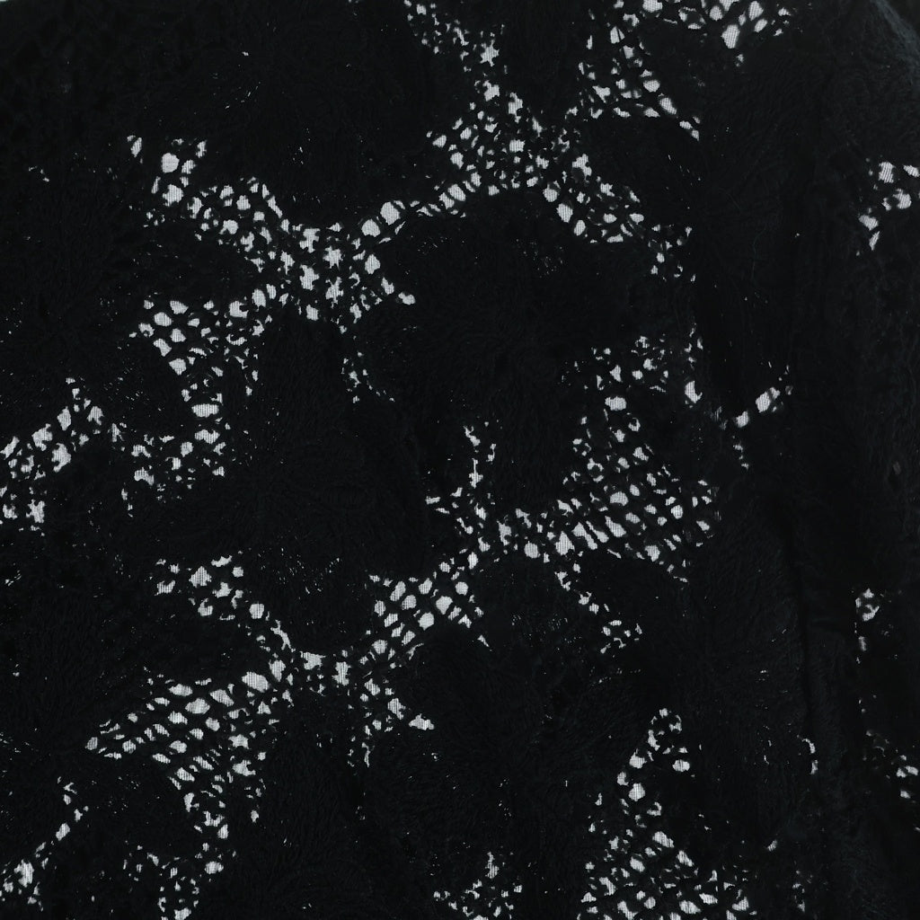 COMME des GARCONS(コムデギャルソン) メッシュ レース切り替え ノースリーブ ワンピース ブラック レディース
