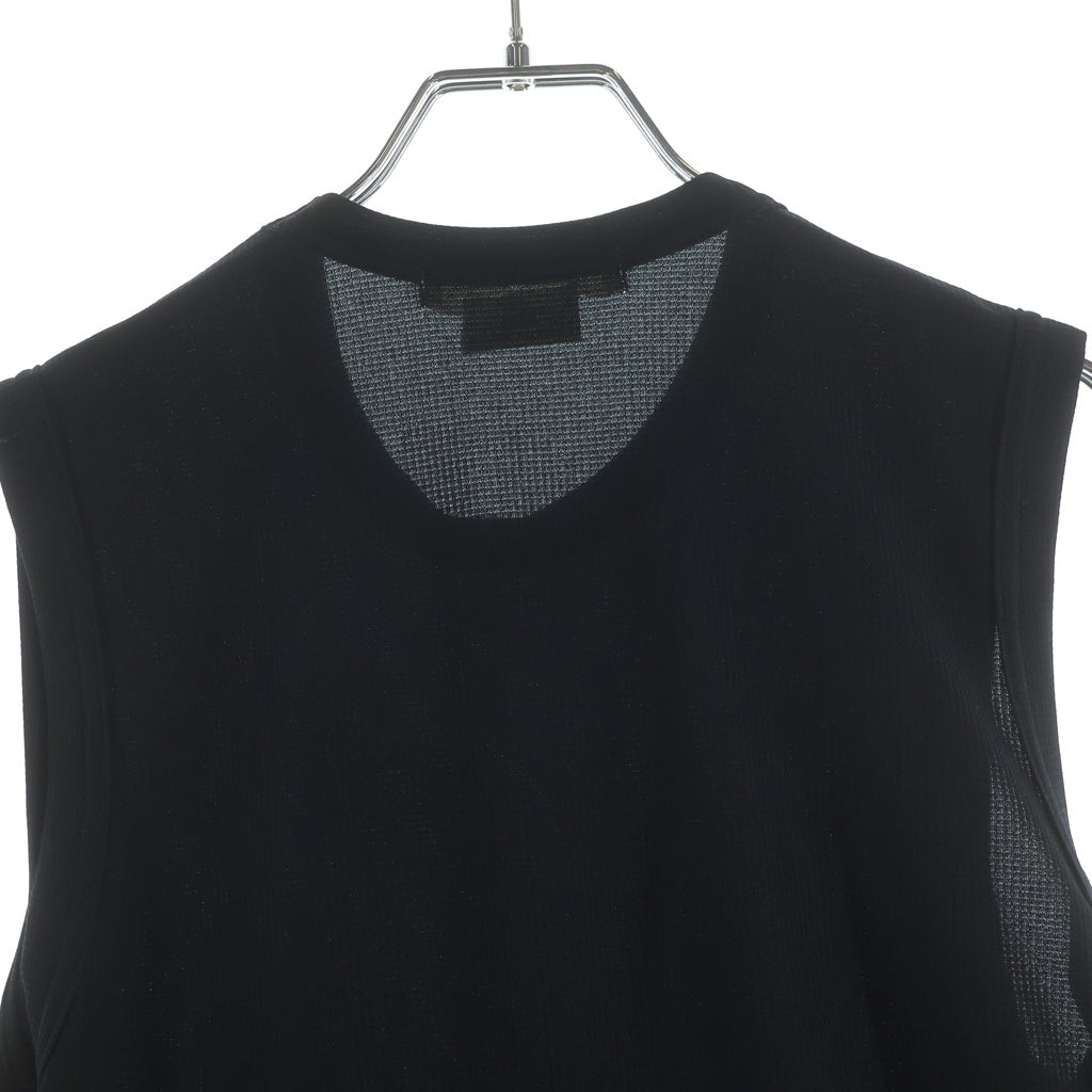 COMME des GARCONS(コムデギャルソン) 22SS AD2021 クルーネック ノースリーブ チュール パニエ レイヤード ワンピース ドレス ブラック レディース GI-T029