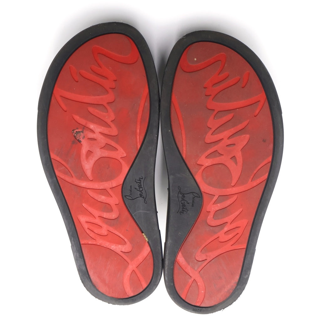 CHRISTIAN LOUBOUTIN(クリスチャンルブタン) スパイクスタッズ レザー ストラップ 厚底サンダル シューズ ブラック