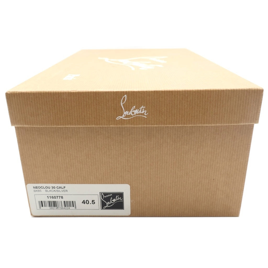 CHRISTIAN LOUBOUTIN(クリスチャンルブタン) スパイクスタッズ レザー ストラップ 厚底サンダル シューズ ブラック