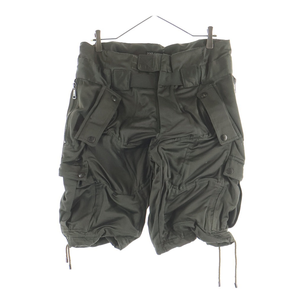DOLCE & GABBANA(ドルチェアンドガッバーナ) 08AW ワイヤーデザイン カーゴ ハーフ ショートパンツ ショーツ カーキ G35VET FU6GC