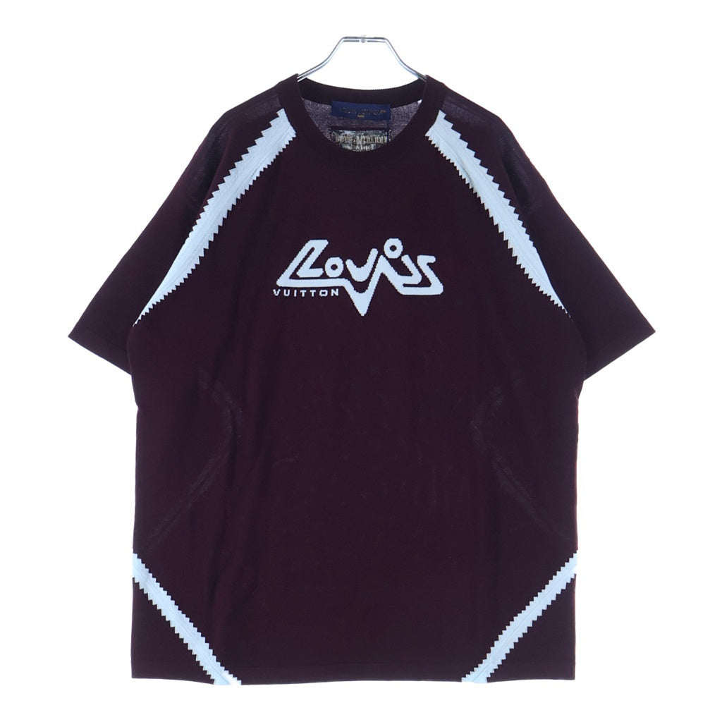 LOUIS VUITTON(ルイヴィトン) ショートスリーブ インタルシア 半袖ニット ボルドー RM232