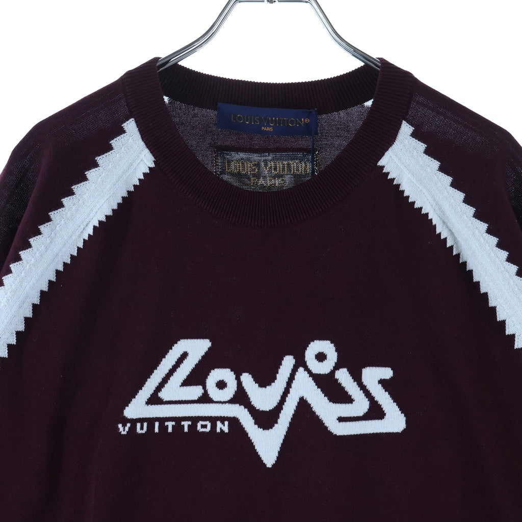 LOUIS VUITTON(ルイヴィトン) ショートスリーブ インタルシア 半袖ニット ボルドー RM232