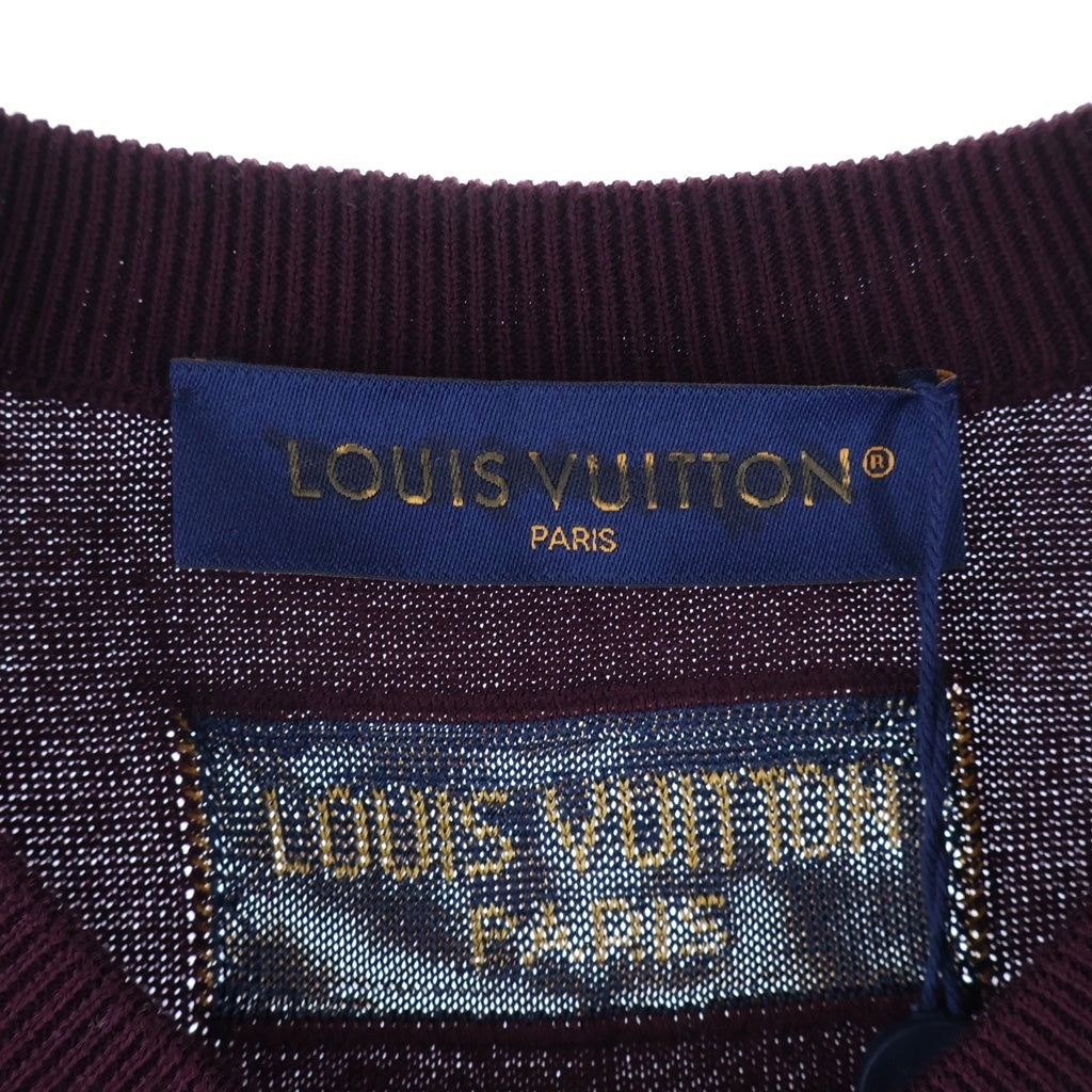 LOUIS VUITTON(ルイヴィトン) ショートスリーブ インタルシア 半袖ニット ボルドー RM232