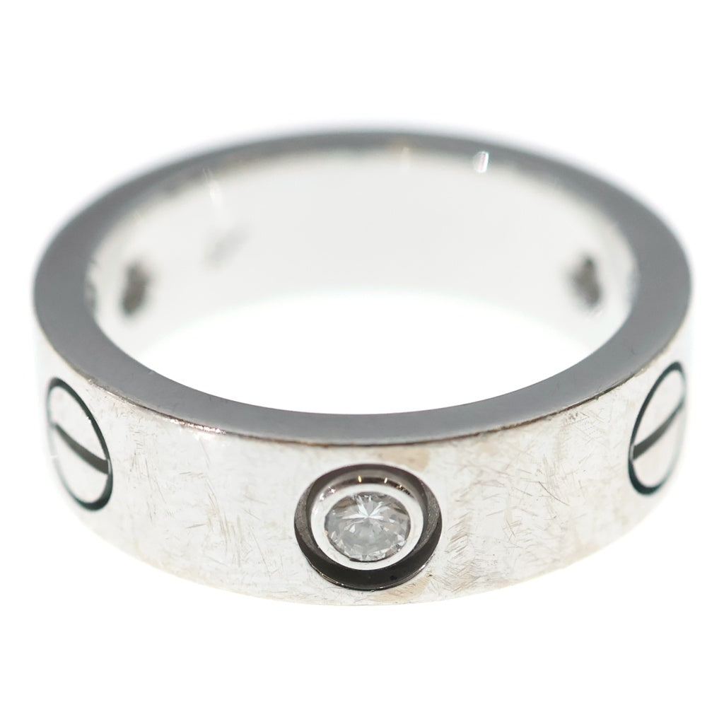 Cartier(カルティエ) ラブ リング ハーフ ダイヤモンド 3P ホワイトゴールド 750WG #50 レディース