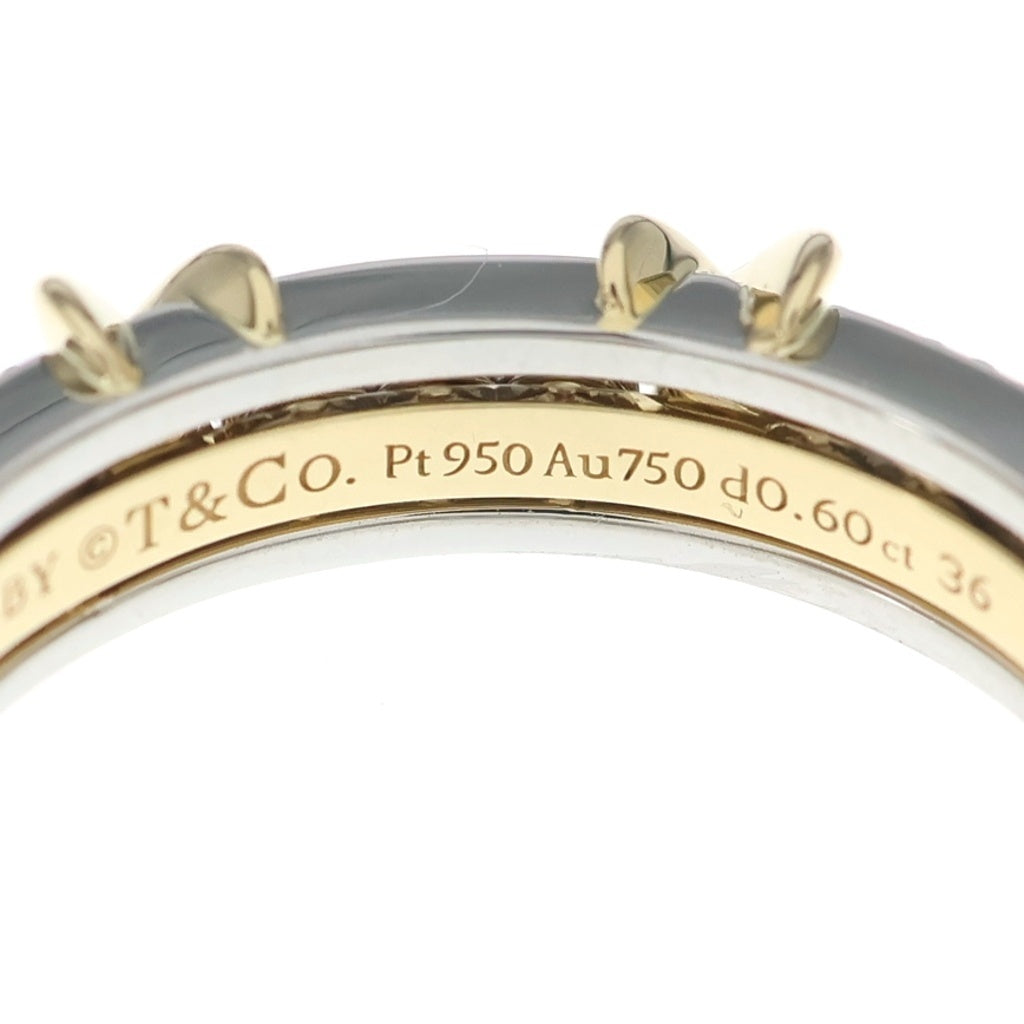 TIFFANY & Co.(ティファニー) ナローリング ジャン シュランバージェ ダイヤモンド Pt950 Au750 0.60ct #36 指輪 ジュエリー レディース