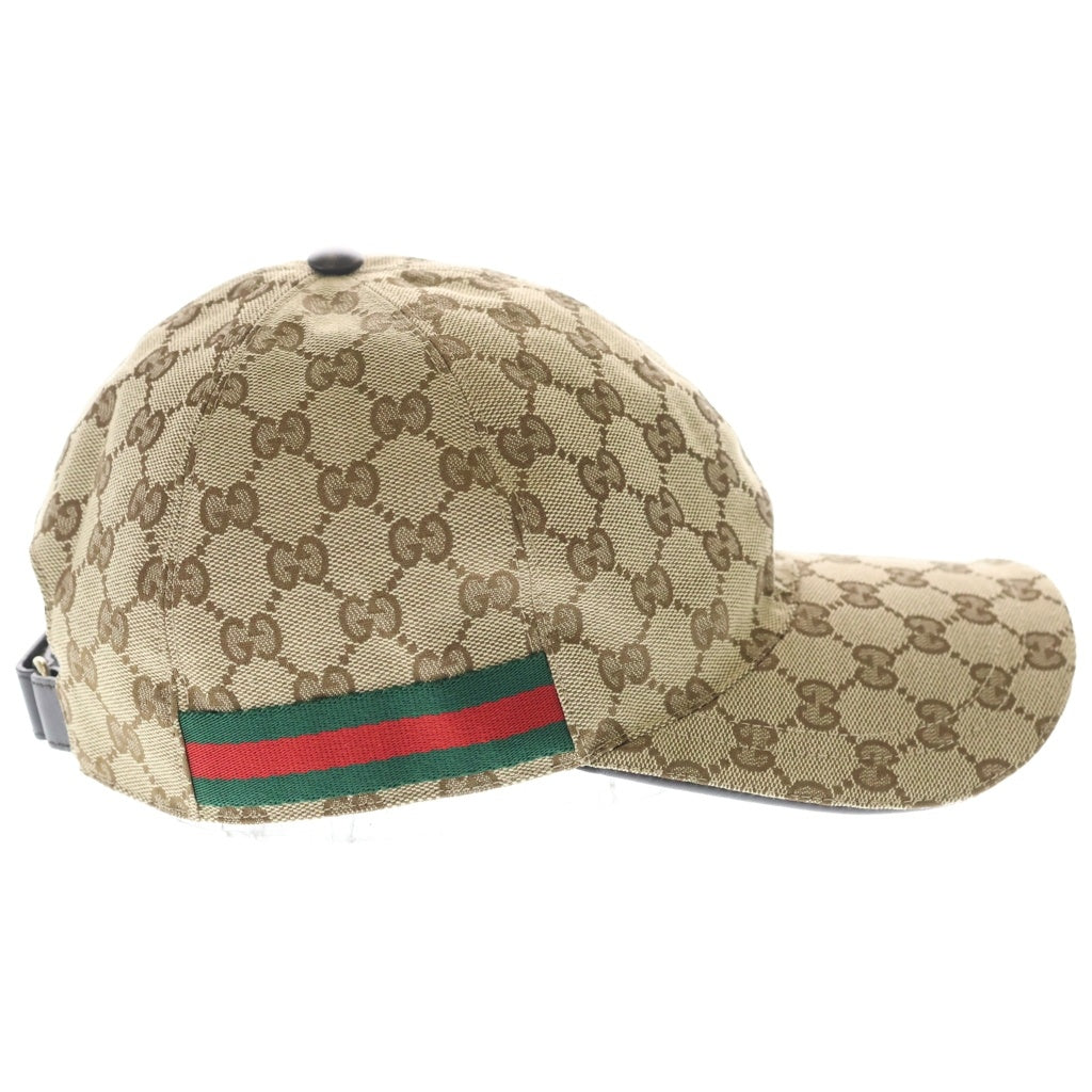 GUCCI(グッチ) オリジナルGGキャンバス ベースボールキャップ ベージュ #XL 200035