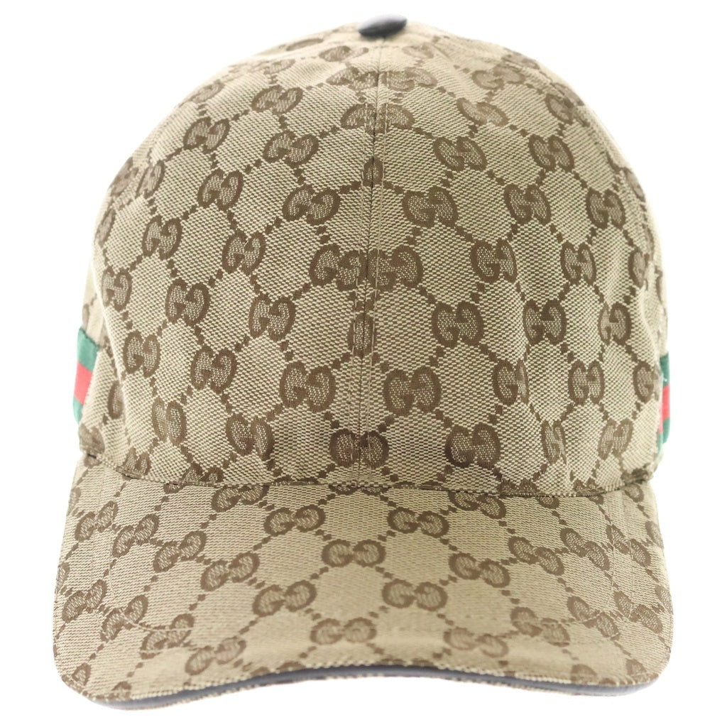 GUCCI(グッチ) オリジナルGGキャンバス ベースボールキャップ ベージュ #XL 200035
