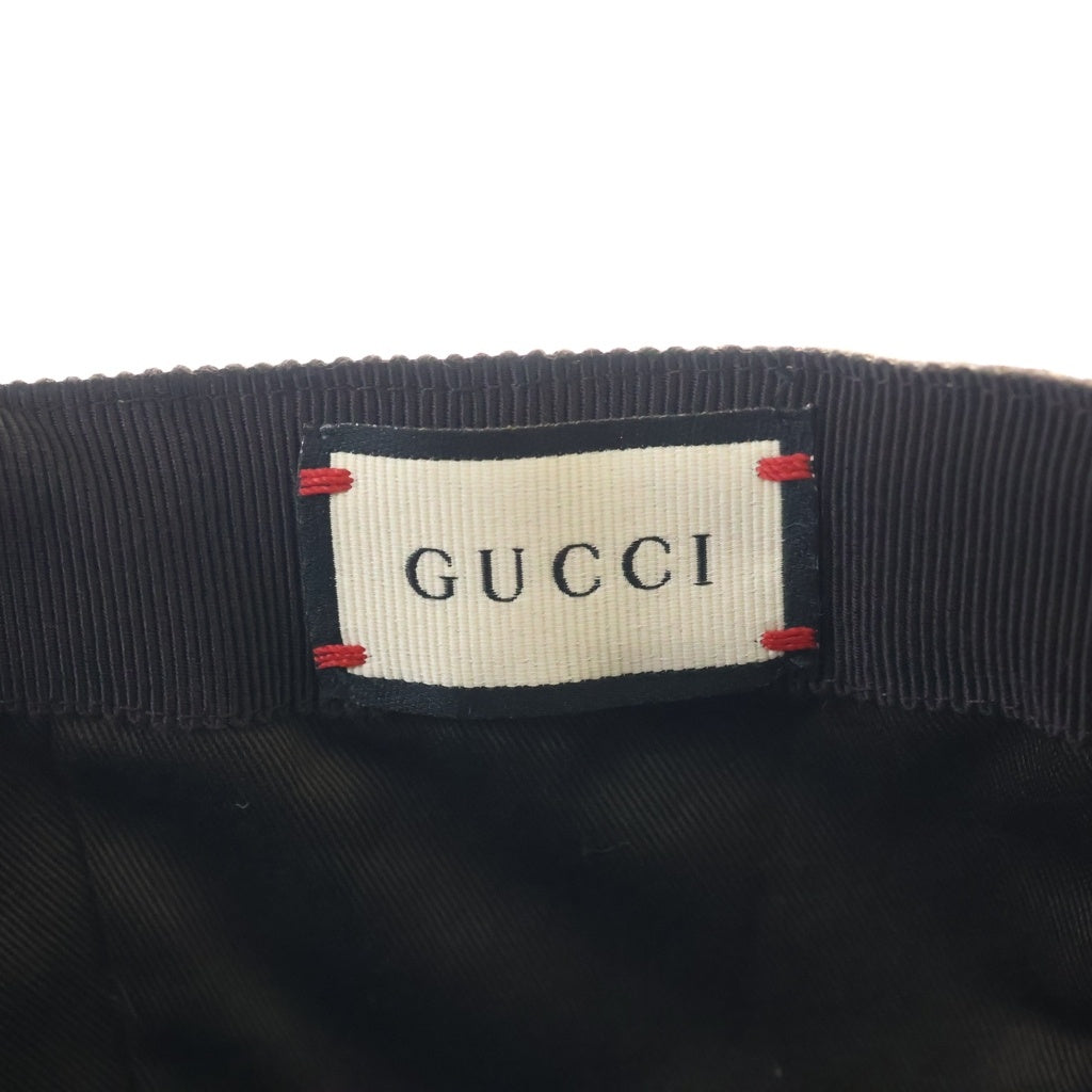 GUCCI(グッチ) オリジナルGGキャンバス ベースボールキャップ ベージュ #XL 200035