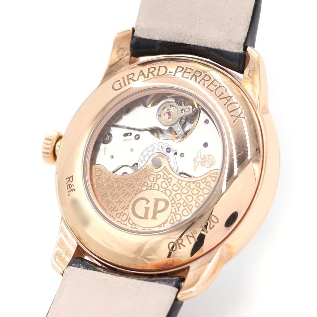 GIRARD PERREGAUX(ジラールペルゴ) 1966 ホワイトシェル文字盤 PG×レザー/AT ピンクゴールド オートマ 自動巻き 腕時計 49528-52-771-0