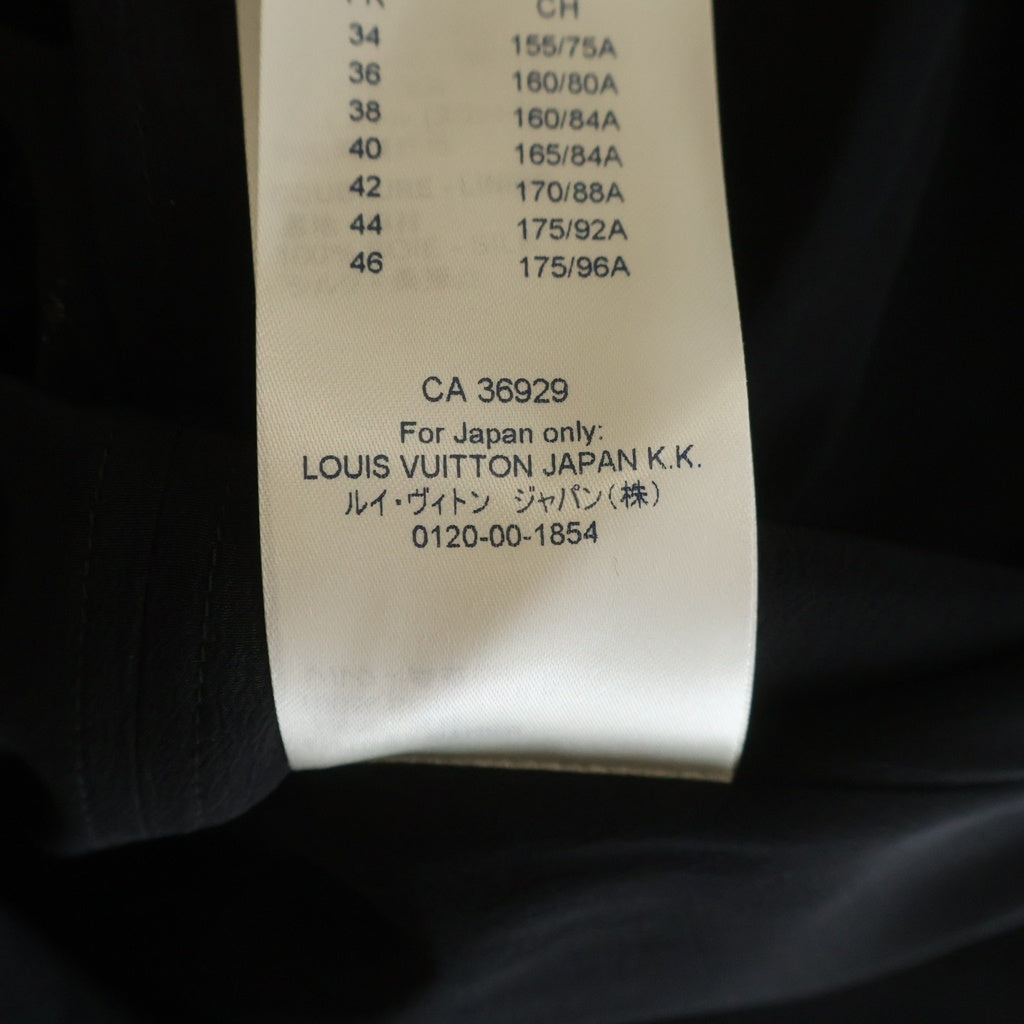 LOUIS VUITTON(ルイヴィトン) モノグラム ノースリーブシルクワンピース ブラック #36 RW202W XGR FJDR37 レディース