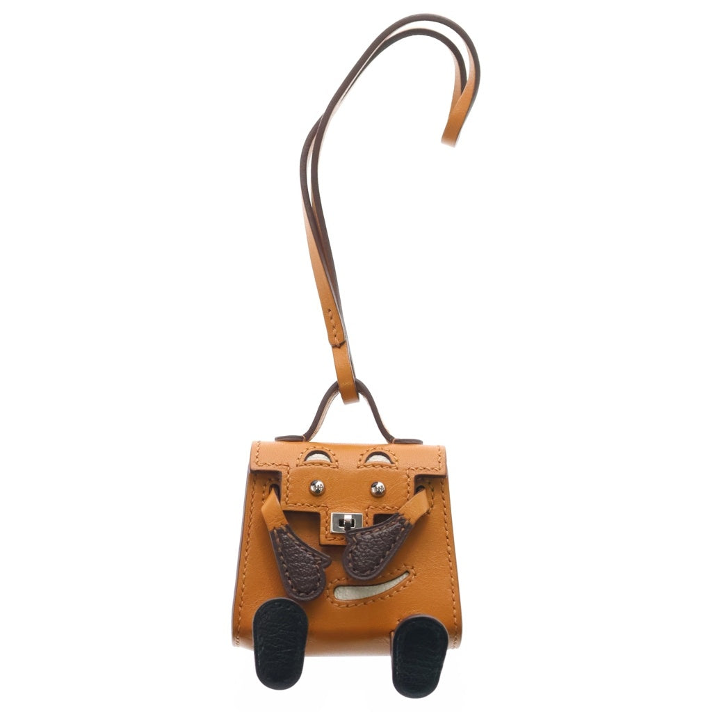 HERMES(エルメス) ケリードール チャーム バッグチャーム ブラウン レザー U刻印 レディース