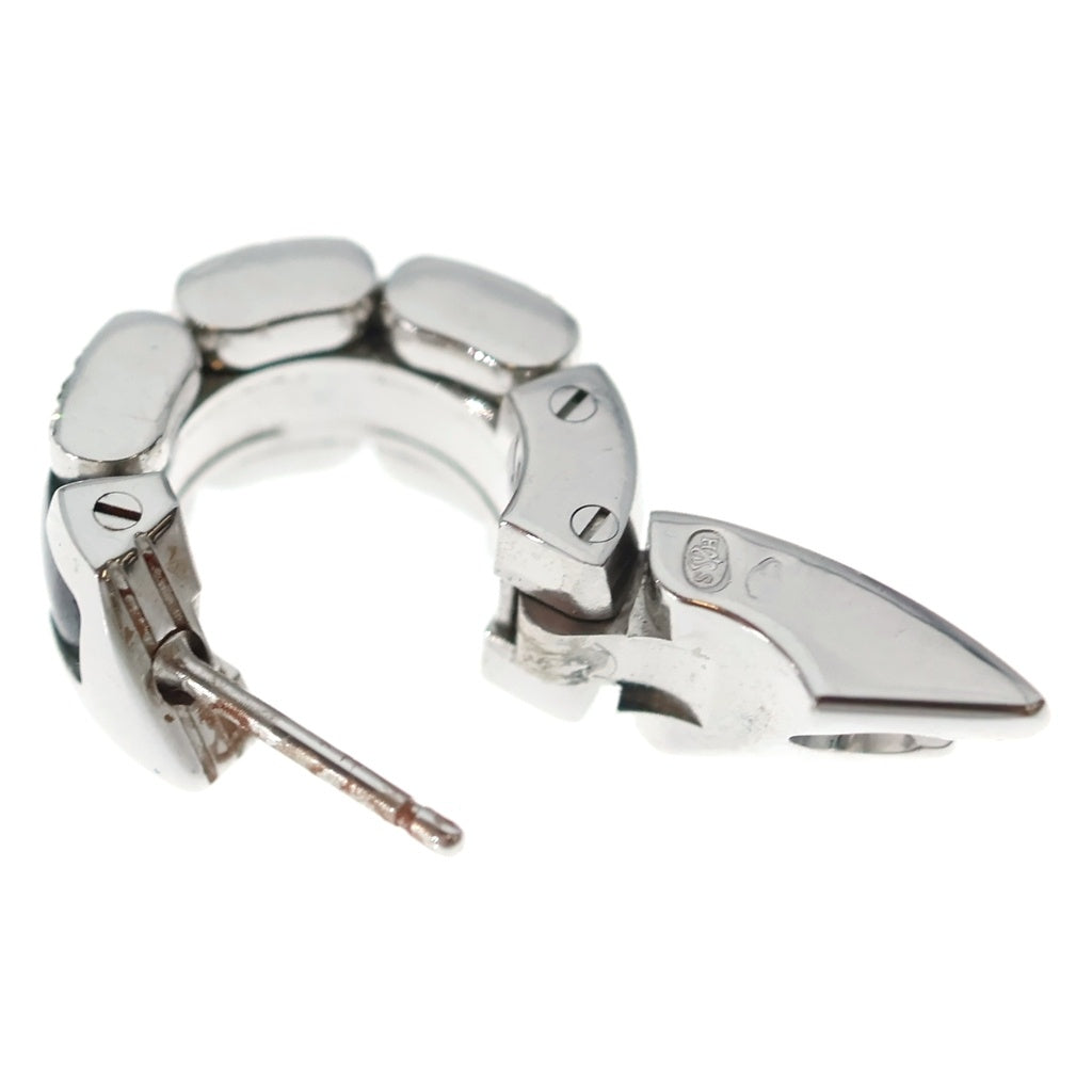 CHANEL(シャネル) ウルトラ K18WG 750× 黒セラミック ダイヤ フープ ピアス ホワイトゴールド/ブラック レディース