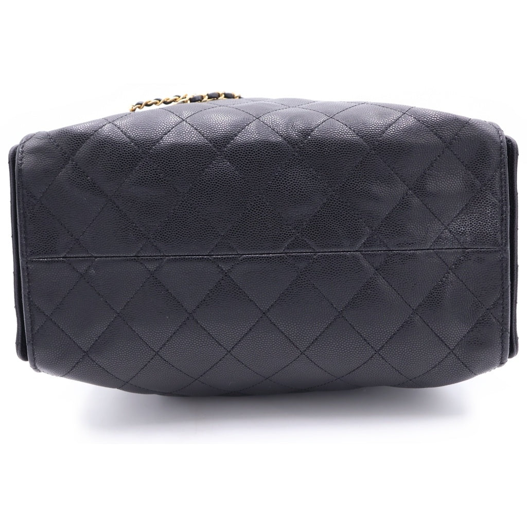 CHANEL(シャネル) シャネル25 スモール キャビアスキン ショルダーバッグ ブラック AS5293 ゴールド金具 レディース