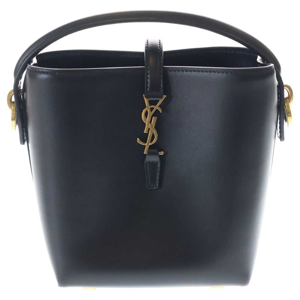 SAINT LAURENT PARIS(サンローランパリ) Le37 ショルダーバッグ ハンドバッグ 2WAYバッグ ブラック レザー ゴールド金具 レディース