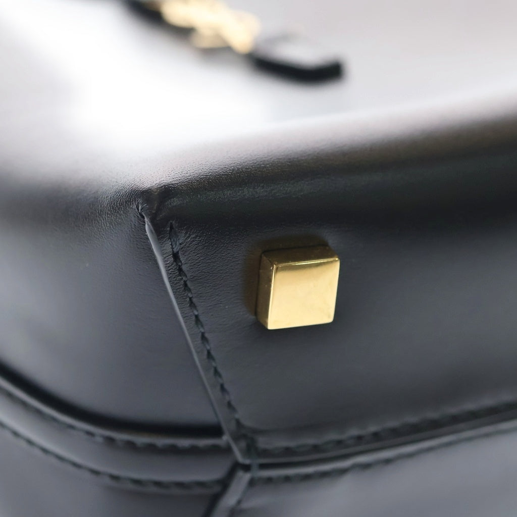SAINT LAURENT PARIS(サンローランパリ) Le37 ショルダーバッグ ハンドバッグ 2WAYバッグ ブラック レザー ゴールド金具 レディース