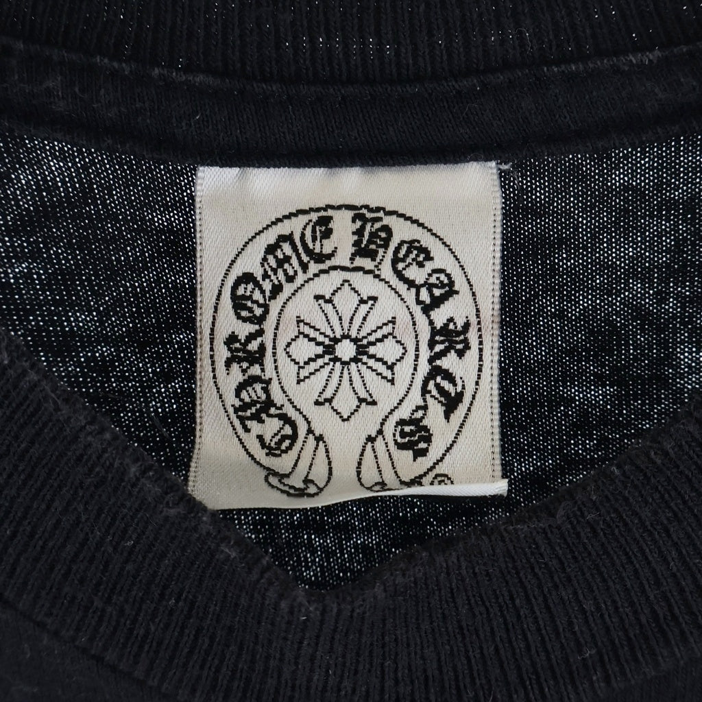 CHROME HEARTS(クロムハーツ) OLD オールド フローラルクロス ロゴプリント 半袖Tシャツ カットソー ブラック