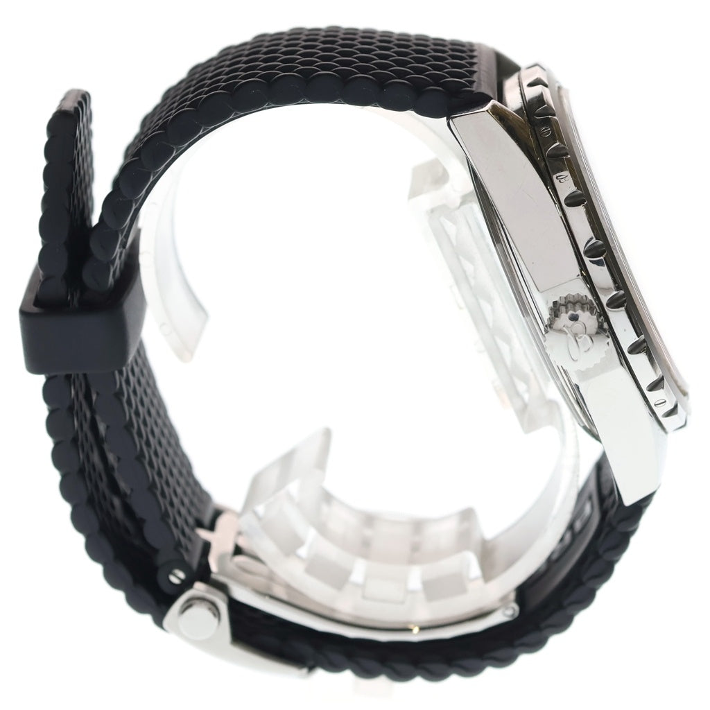 BREITLING(ブライトリング) クロノマティック デイト SS×ラバー/AT ステンレス オートマ 自動巻き 腕時計 A41360 黒文字盤