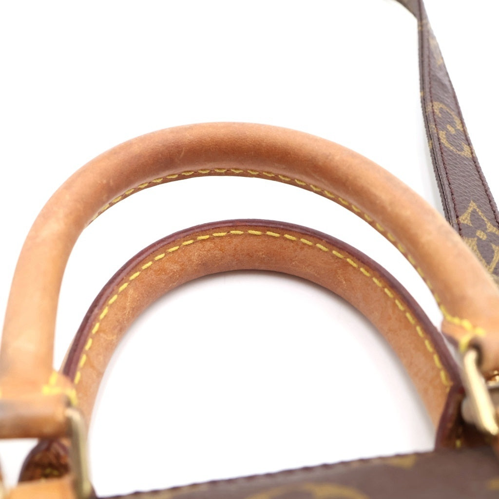 LOUIS VUITTON(ルイヴィトン) モノグラム ミニスピーディ ショルダーバッグ ミニバッグ ブラウン レザー×PVC M41534 ゴールド金具 レディース