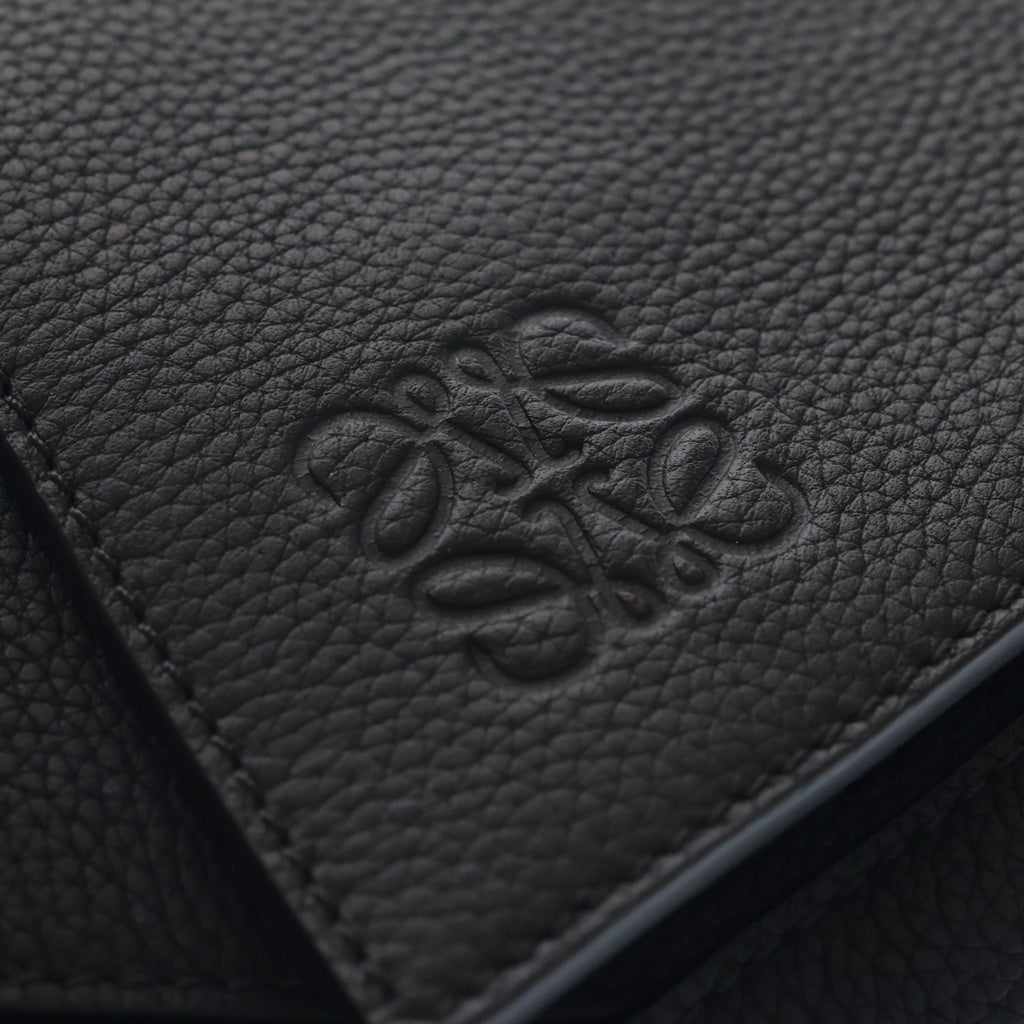 LOEWE(ロエベ) パズルバッグ ラージ ショルダーバッグ ブラック レザー シルバー金具 レディース