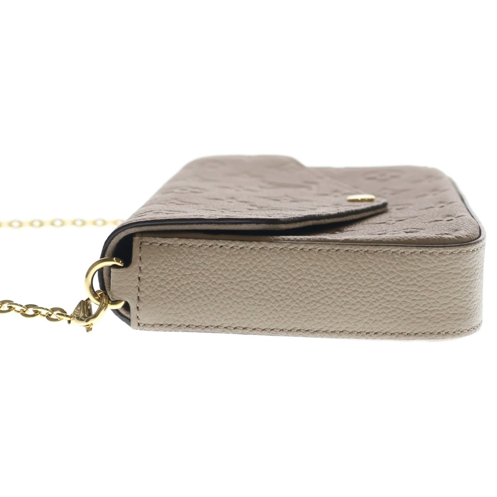 LOUIS VUITTON(ルイヴィトン) モノグラムアンプラント ポシェット・フェリシー トゥルトレール ショルダーバッグ チェーンバッグ ベージュ レザー M82609 ゴールド金具 レディース