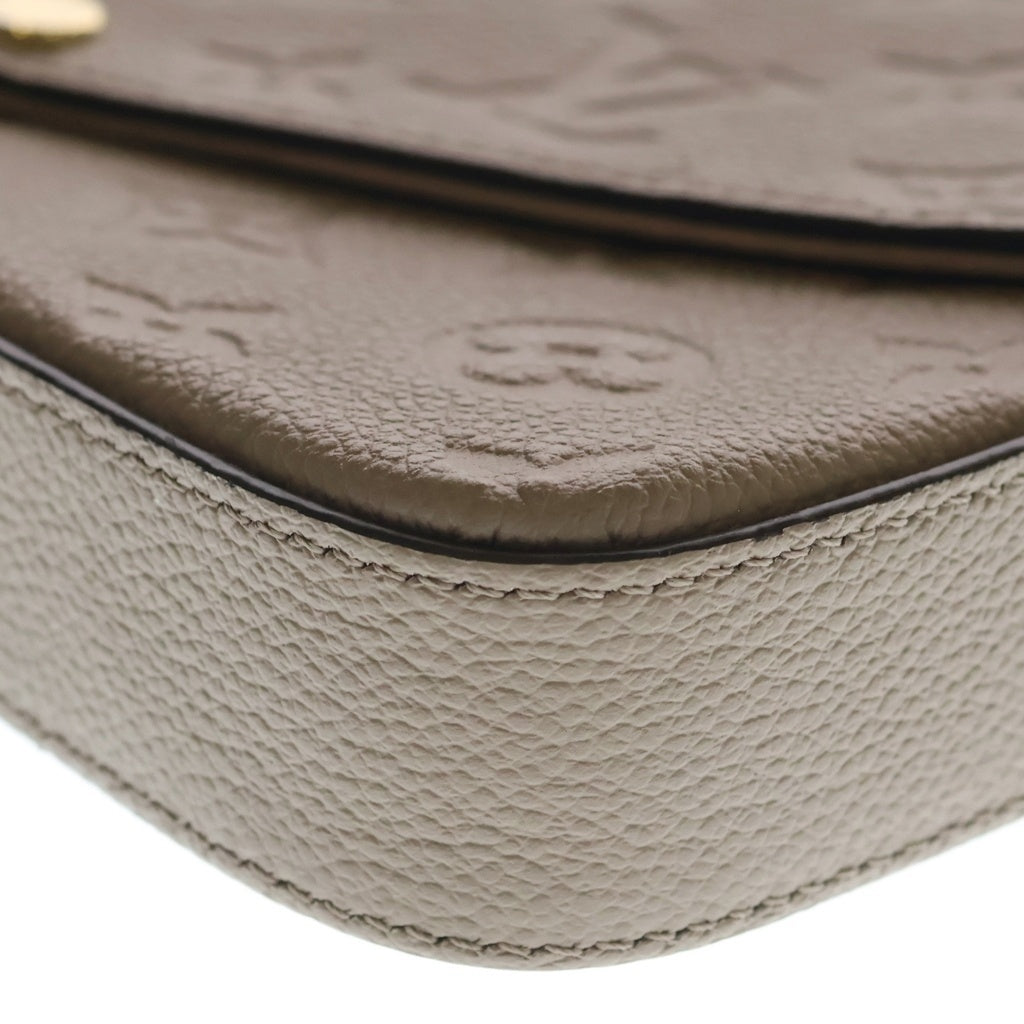 LOUIS VUITTON(ルイヴィトン) モノグラムアンプラント ポシェット・フェリシー トゥルトレール ショルダーバッグ チェーンバッグ ベージュ レザー M82609 ゴールド金具 レディース