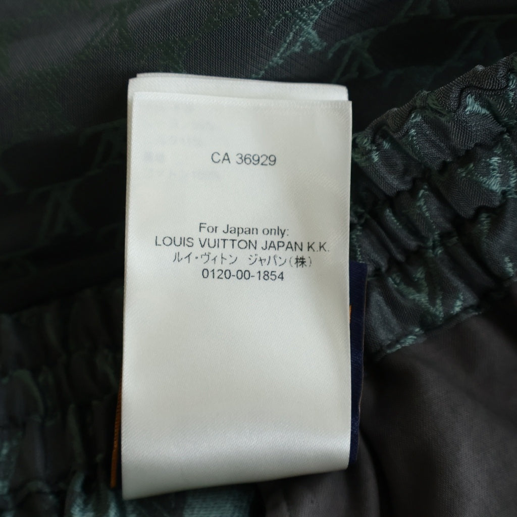 LOUIS VUITTON(ルイヴィトン) 24AW モノグラム ジャカードシルクショートパンツ ショーツ ハーフパンツ レーヨン グレー/グリーン RM242MM KSY HRP08W