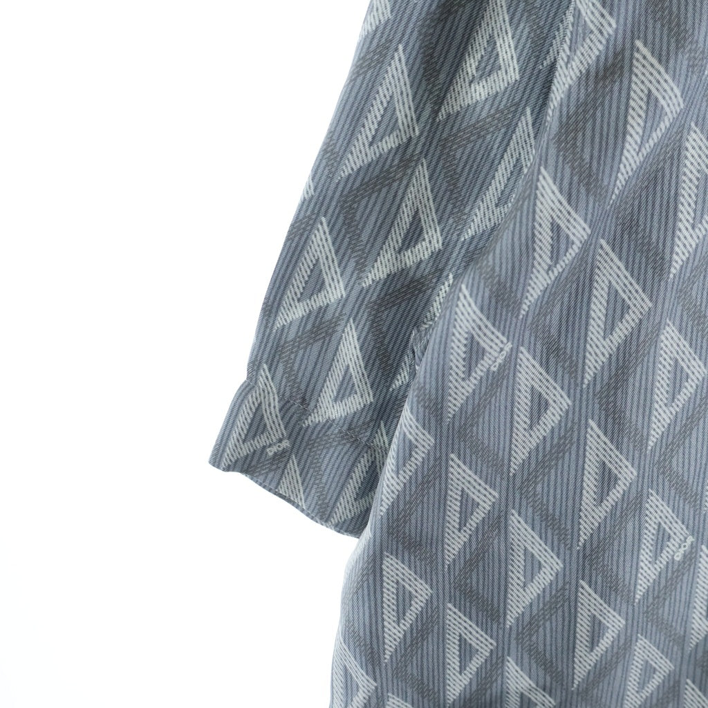 Christian Dior(クリスチャンディオール) SHORT-SLEEVED SHIRTS ショートスリーブドシャツ 総柄 半袖シャツ シルク イタリア製 グレー 193C545A5797