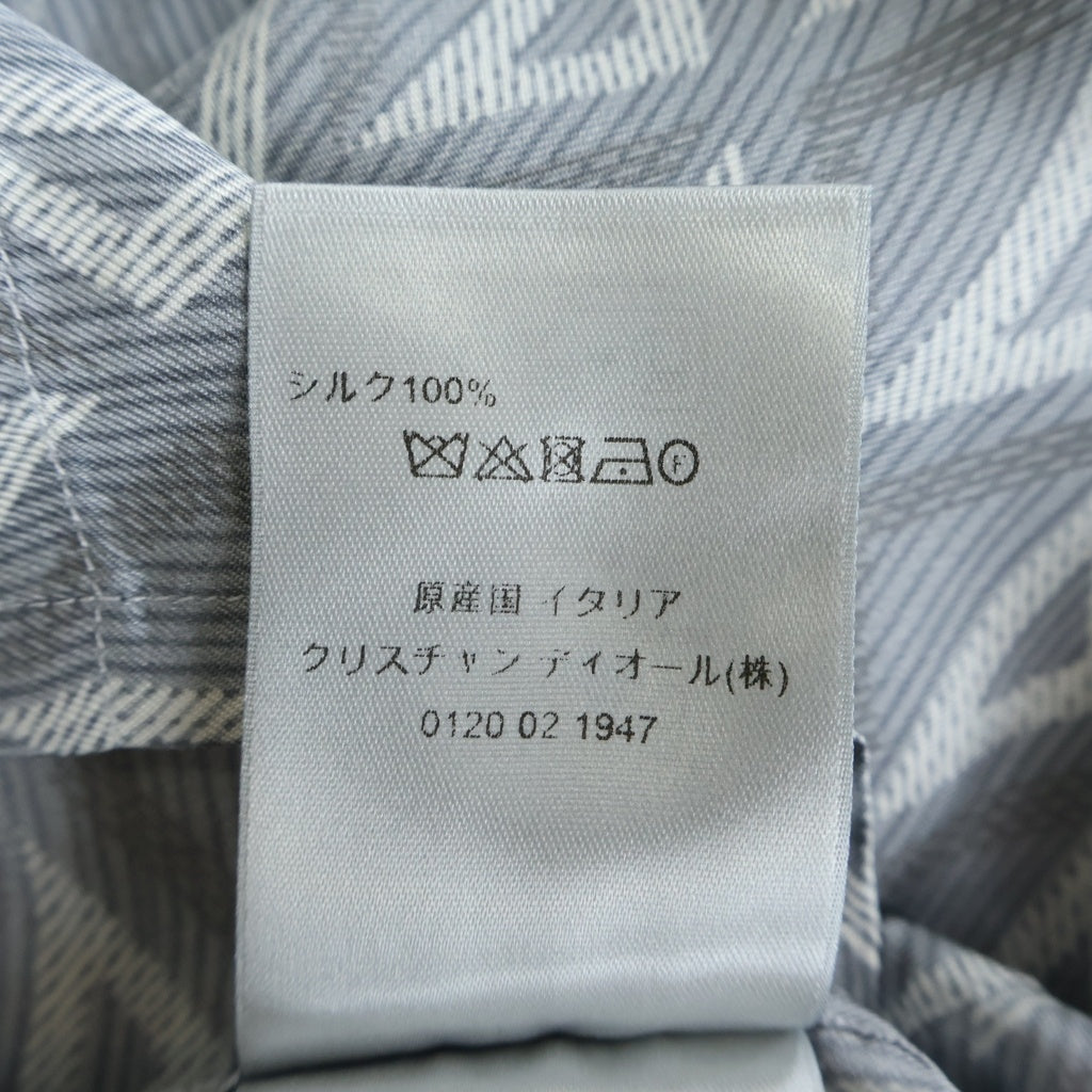 Christian Dior(クリスチャンディオール) SHORT-SLEEVED SHIRTS ショートスリーブドシャツ 総柄 半袖シャツ シルク イタリア製 グレー 193C545A5797