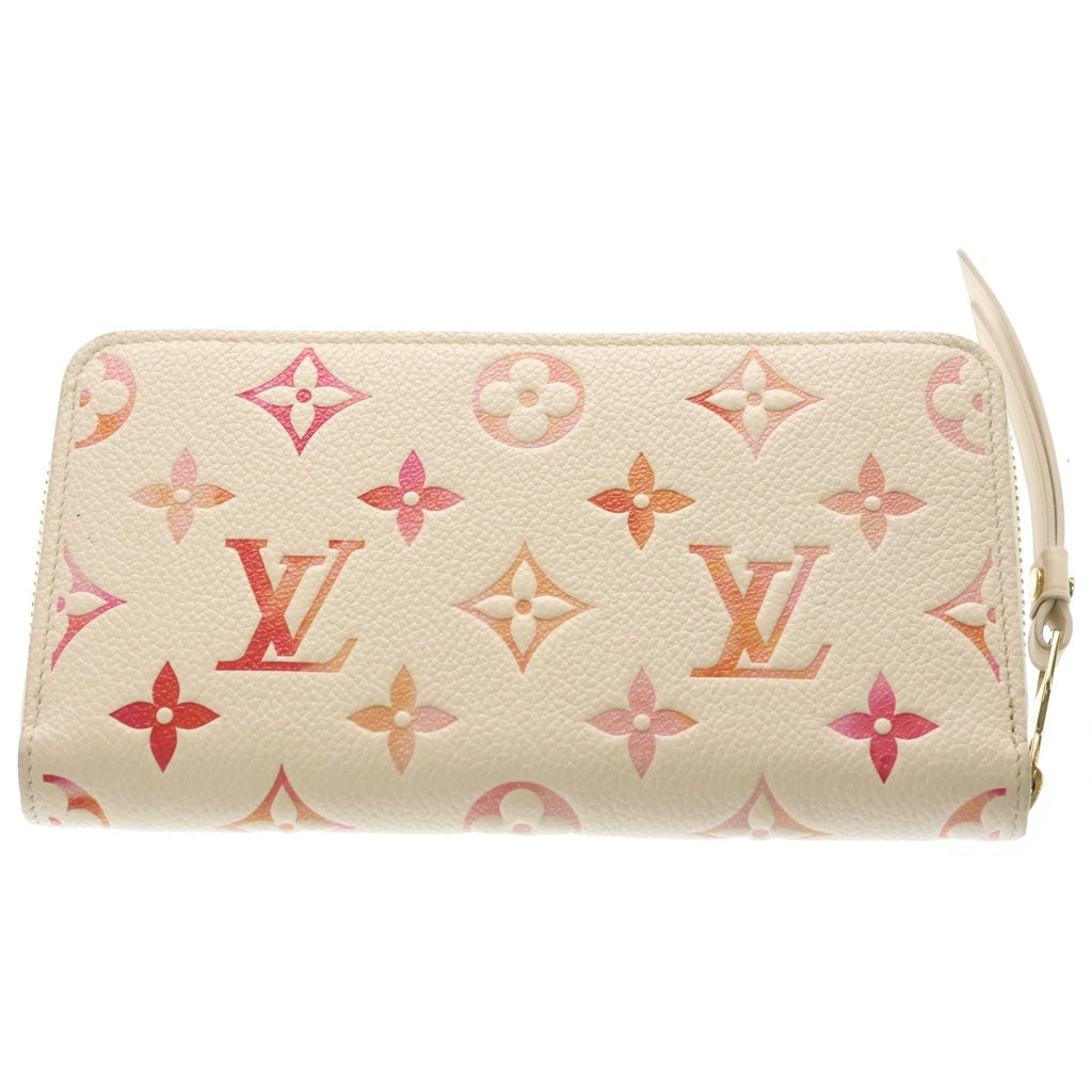 LOUIS VUITTON(ルイヴィトン) モノグラム アンプラント ジッピー ウォレット サンライズ アクワレル PVC レザー ラウンドファスナー 長財布 M83505 ホワイト/ピンク/オレンジ レディース