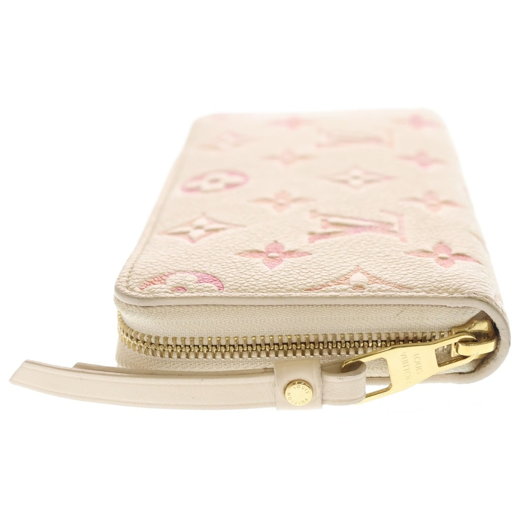 LOUIS VUITTON(ルイヴィトン) モノグラム アンプラント ジッピー ウォレット サンライズ アクワレル PVC レザー ラウンドファスナー 長財布 M83505 ホワイト/ピンク/オレンジ レディース