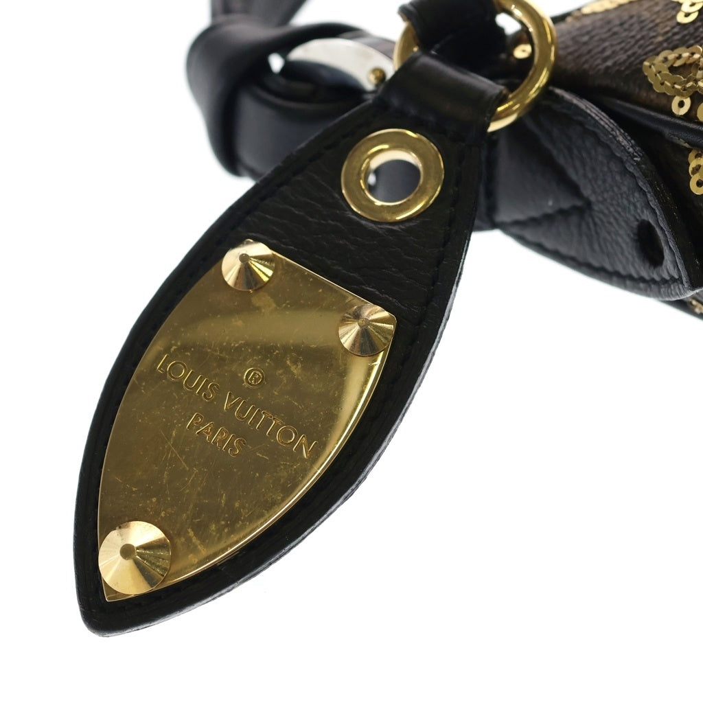 LOUIS VUITTON(ルイヴィトン) ポシェット アクセソワール モノグラムエクリプス スパンコール PVC レザー ハンドバッグ アクセサリーポーチ ブラウン M40248 レディース