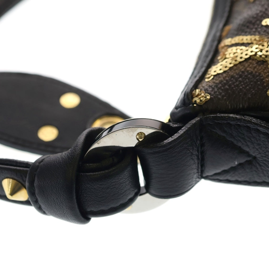 LOUIS VUITTON(ルイヴィトン) ポシェット アクセソワール モノグラムエクリプス スパンコール PVC レザー ハンドバッグ アクセサリーポーチ ブラウン M40248 レディース