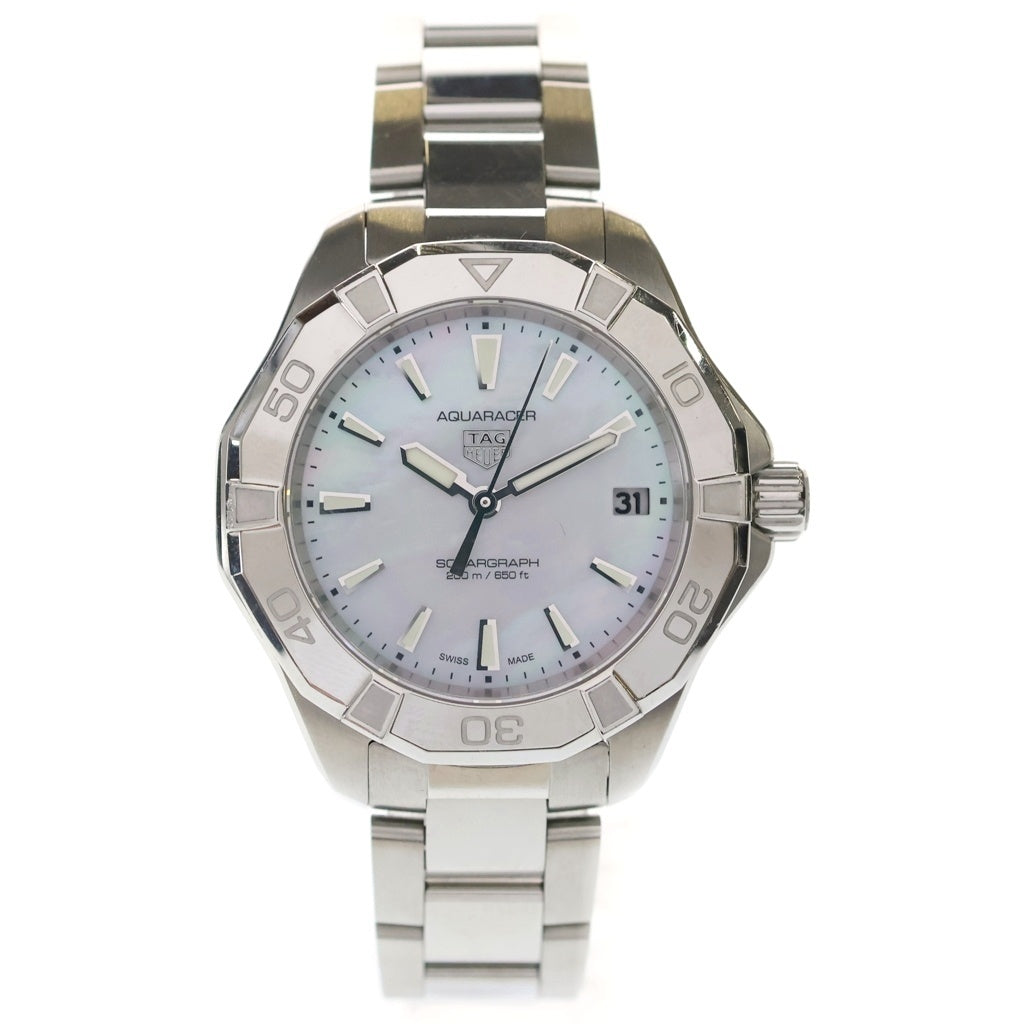 TAG HEUER(タグホイヤー) アクアレーサー プロフェッショナル200 ソーラーグラフ SS/ソーラー×QZ ステンレス クォーツ クオーツ 腕時計 WBP1312 ホワイトシェル文字盤 WBP1312