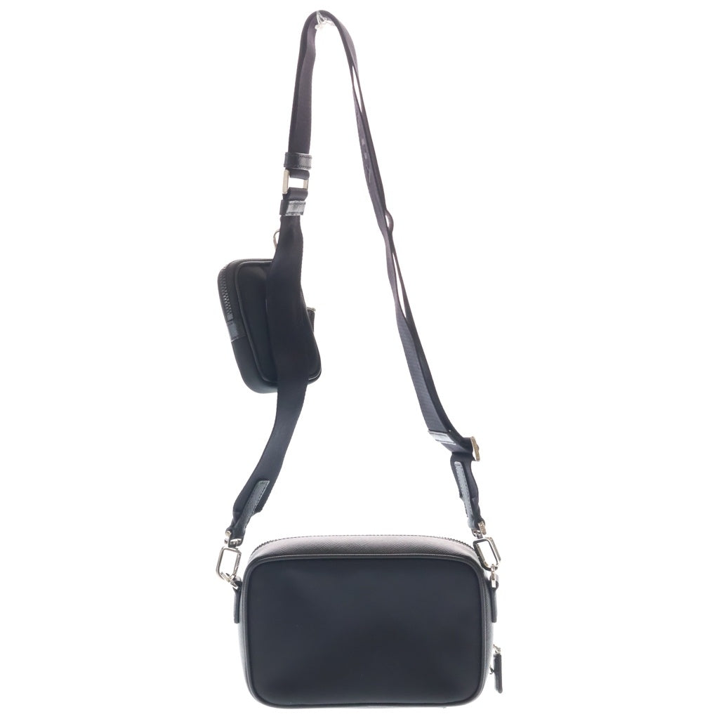 PRADA(プラダ) Re-Nylon サフィアーノ ショルダーバッグ ナイロン トライアングルロゴ 三角プレート ブラック 2VH070 レディース
