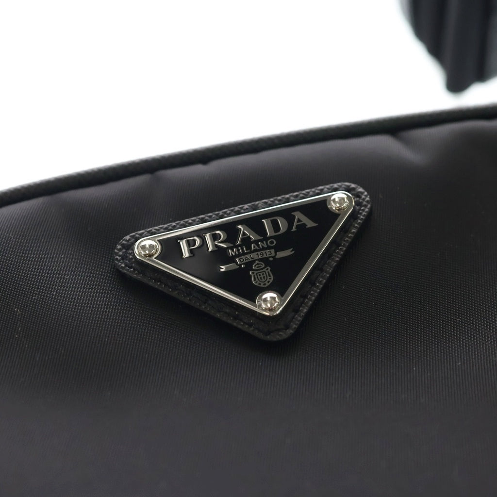 PRADA(プラダ) Re-Nylon サフィアーノ ショルダーバッグ ナイロン トライアングルロゴ 三角プレート ブラック 2VH070 レディース