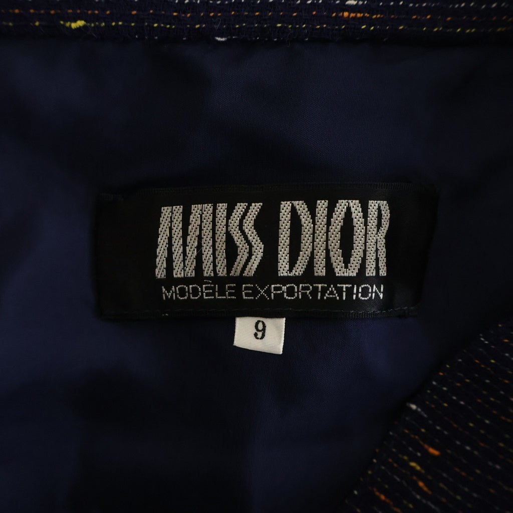 MISS DIOR(ミスディオール) ウール レーヨン シャツジャケット ボタンダウン マルチカラー パープル レディース